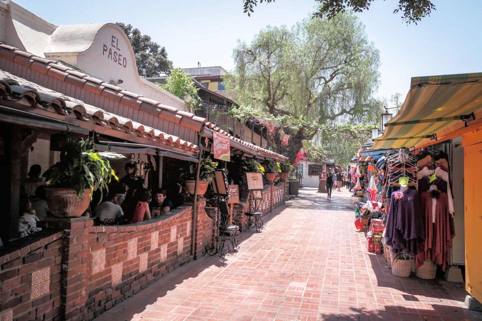 Market stalls along Olvera Street