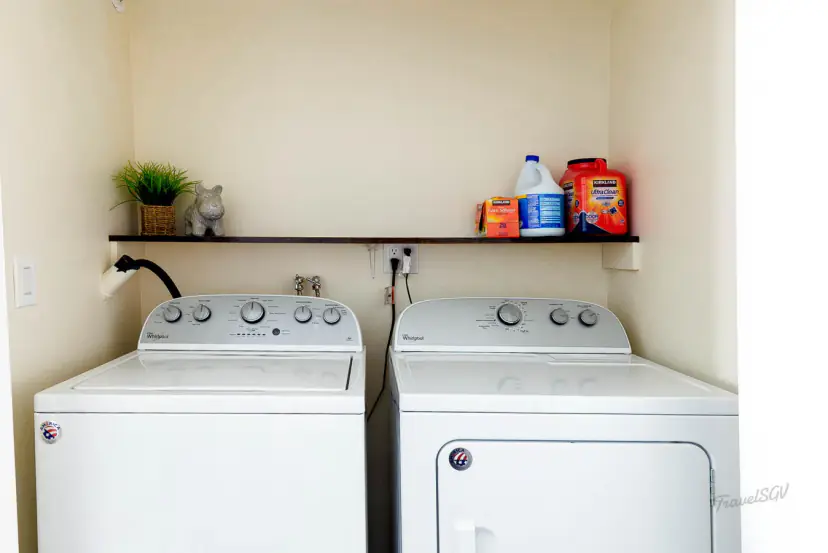 Laundry nook with a washer and dryer