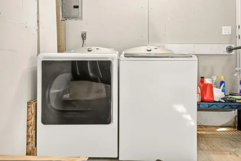 Laundry room with a washer and dryer