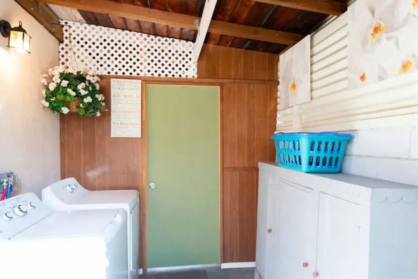 Laundry room with a washer and dryer