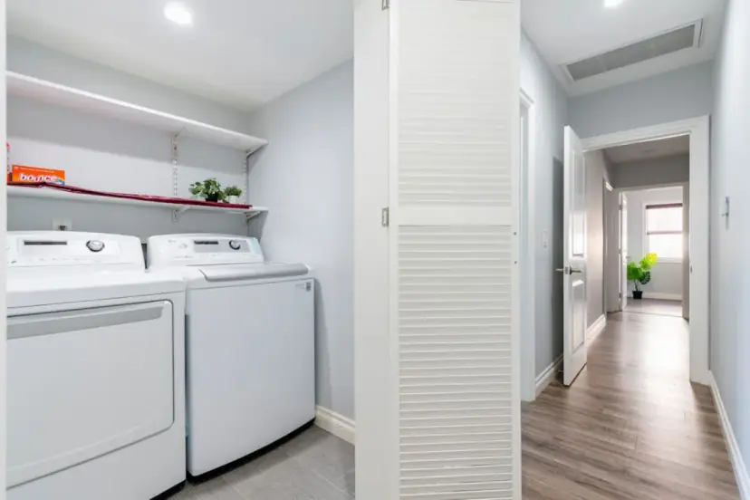 Laundry room with a washer and dryer