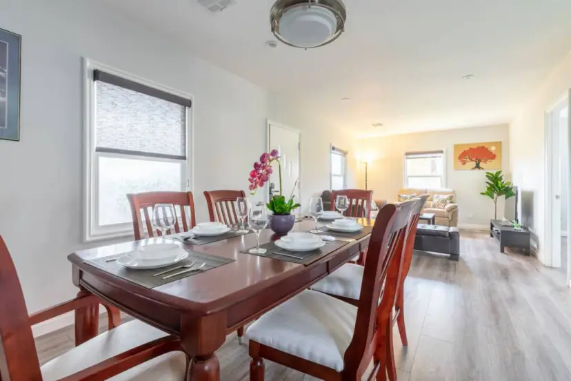 Cherry dining table set for the group